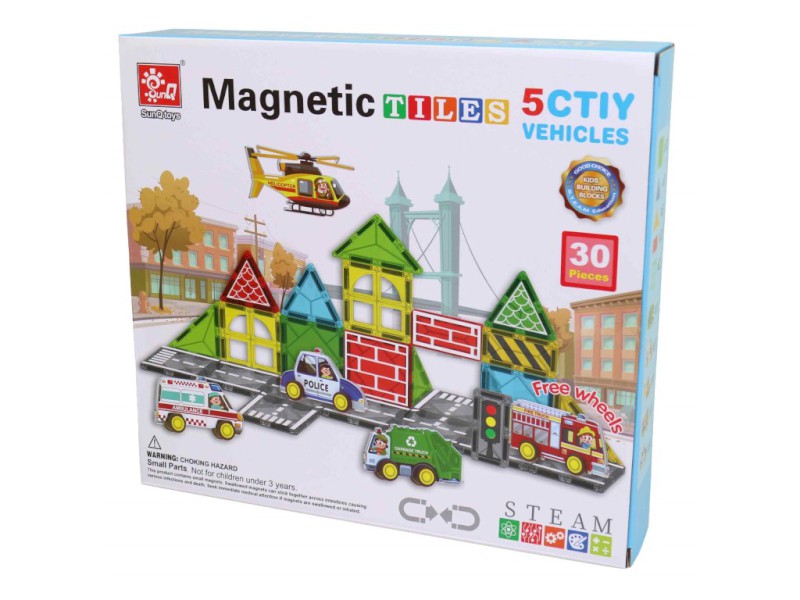Magnetické stavebnice dráha, 30 dílů Magnetické stavebnice dráha, 30 dílů