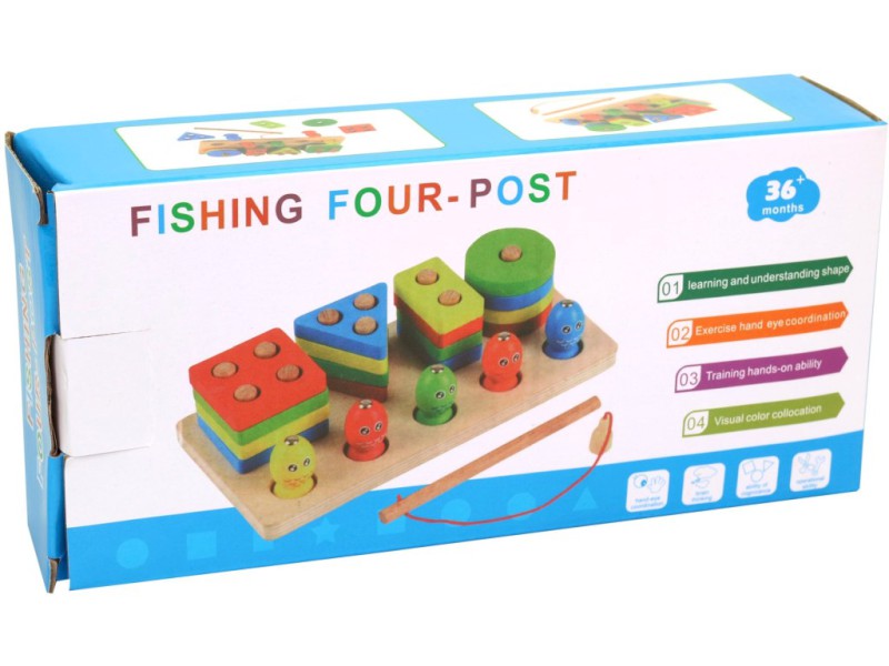 20266 - Dřevěná vkládačka, rybičky, 21 x 10 cm