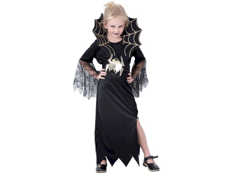 82491 - Kostým na karneval - Černá královna, 130-140 cm