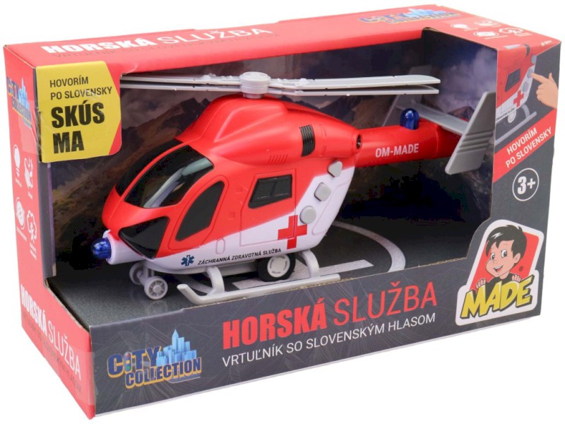 MADE Vrtulník záchranný SK na setrvačník se světlem a zvukem