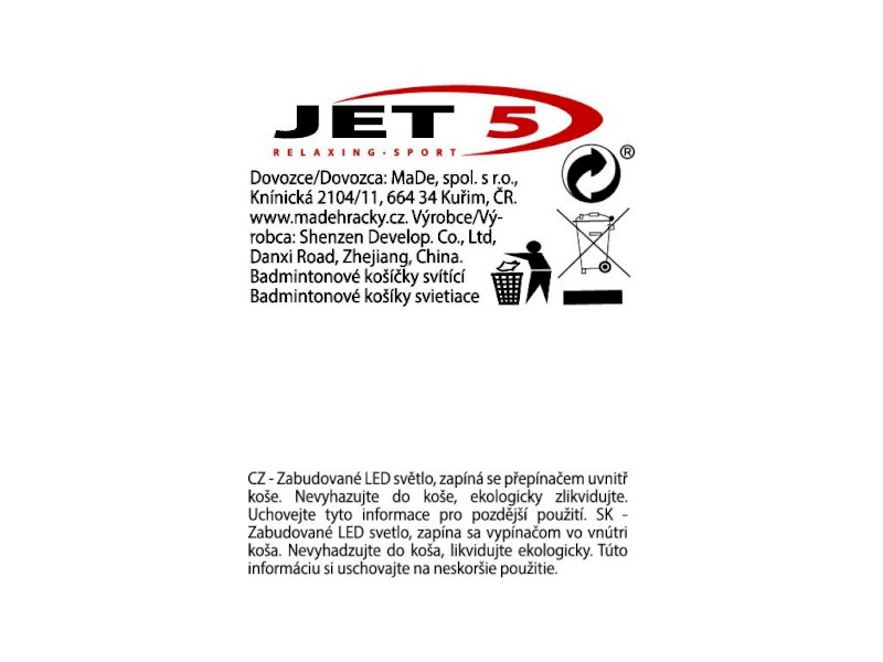 Košíčky 4 ks, peří se světlem 23,5 x 6 cm