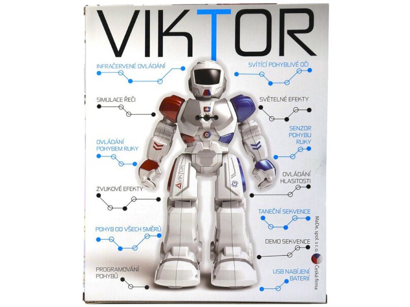 01890 - Robot Viktor 27cm, 21 funkcí (modrý)
