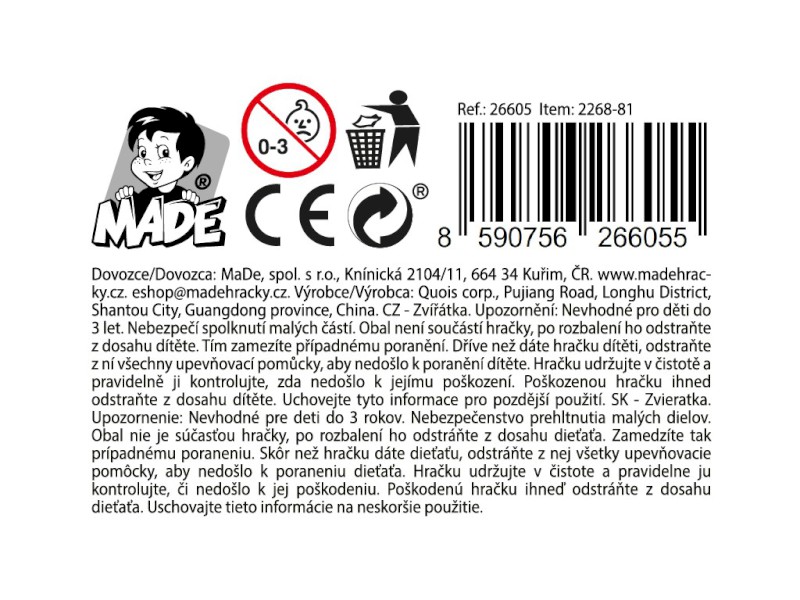 Zvířátka v sáčku, 7-10 cm