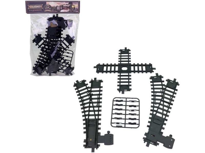 20535 - Koleje sada, 22 cm, 1 x křížení, 2 x vyhýbka, spojky