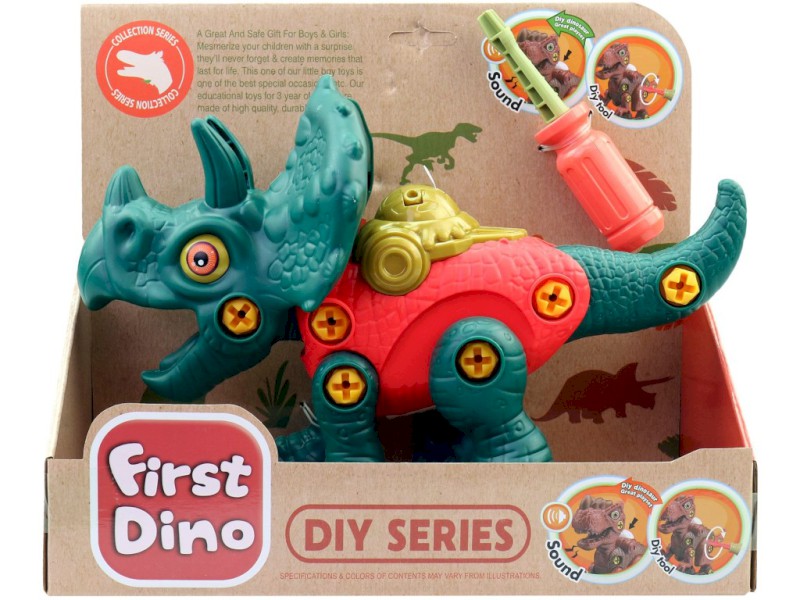 Dinosaurus k sestavení, s bateriemi