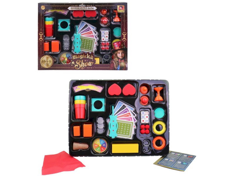 Kouzelnická sada 15v1 – Velký set kouzel pro děti