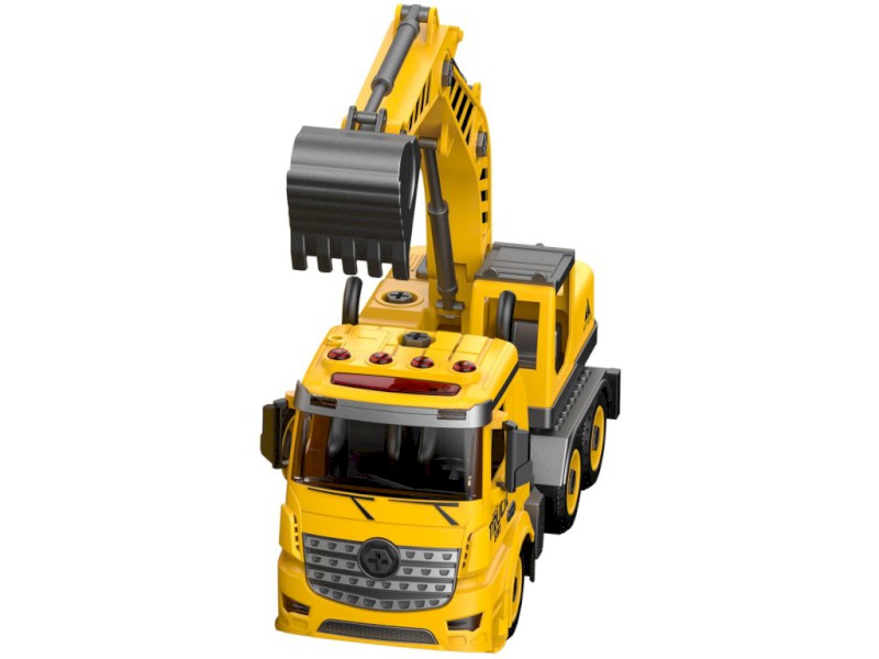 Auto bagr k sestavení, světlo a zvuk, baterie, 32 cm