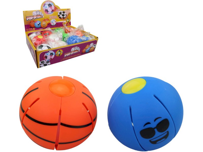 17447 - Míček blikající, 12 ks v display boxu, 8,5 cm