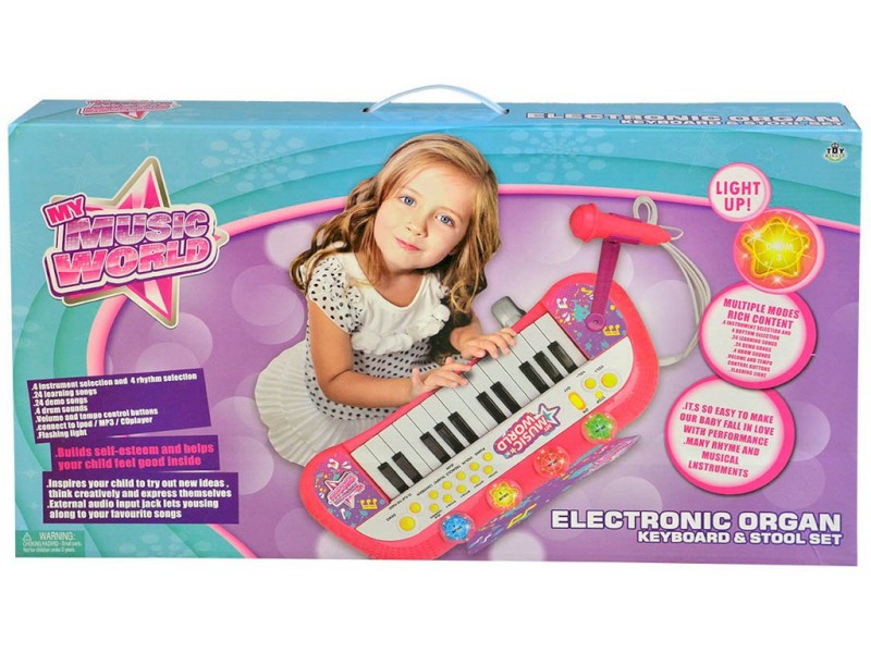 11695 - Epiáno na baterie se stojanem a s mikrofonem