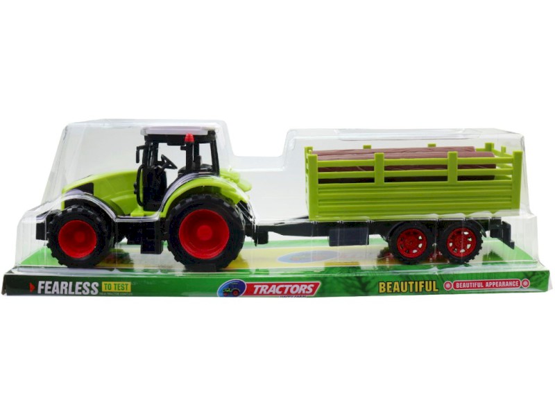 Traktor s přívěsem, na setrvačník, 38 cm