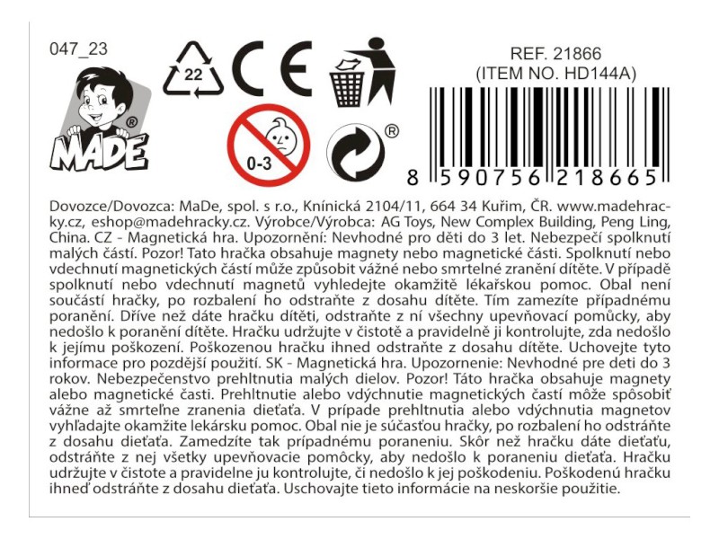 Magnetické bludiště 32 kusů