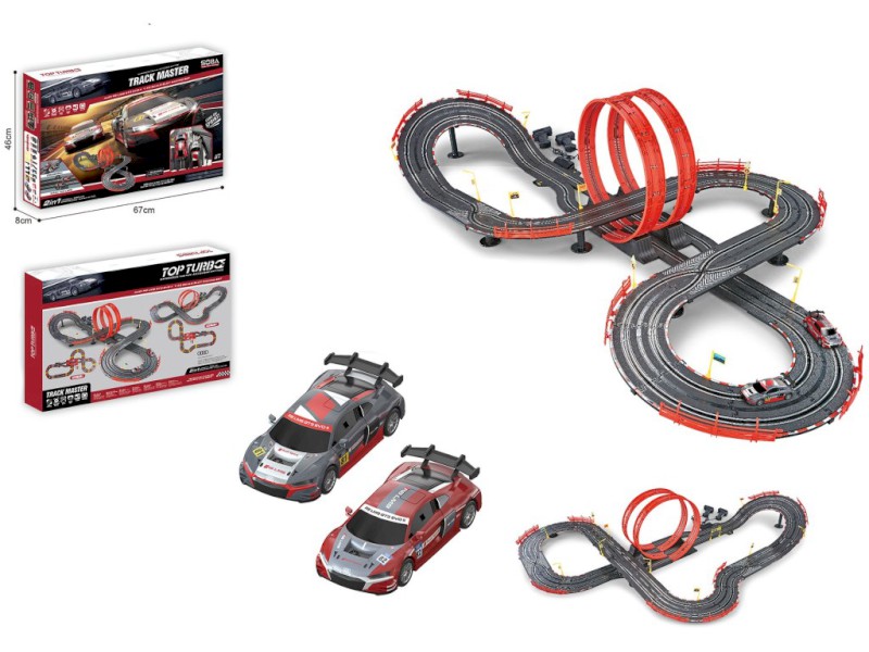 Autodráha s licení Audi, 790 cm, s USB napájecím kabelem