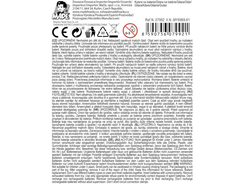 07992 - Kytara, 55 x 21 x 4 cm