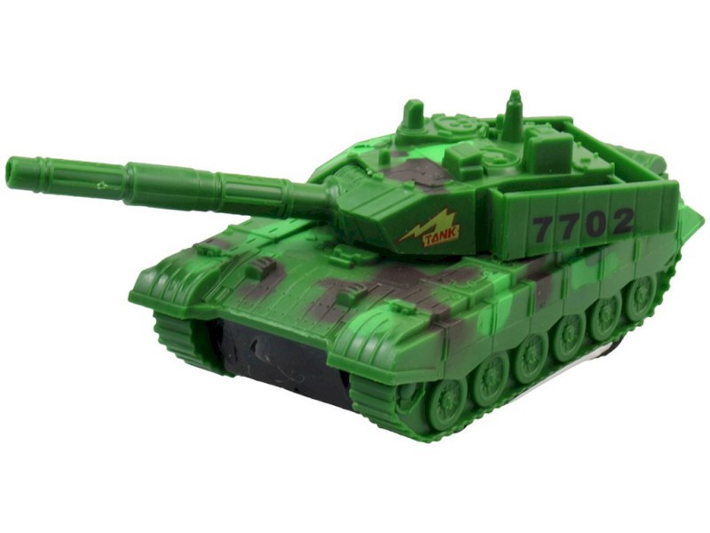 14693 - Tank na setrvačník, se světlem a zvukem, na baterie 16 x 6 x 6,5 cm