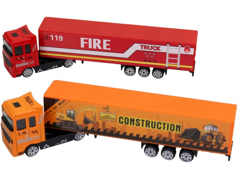 Kamion kovový, 24 ks v display boxu, 19 cm