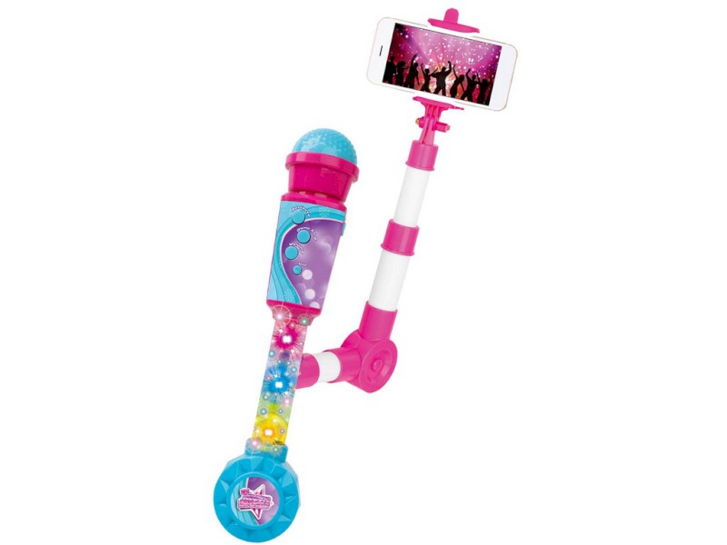 11687 - Mikrofon na baterie se selfie tyčkou s možností připojení externího audiozařízení