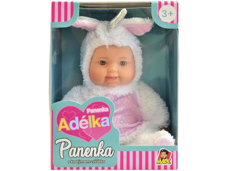 11641 - MaDe Panenka zvířátko, jednorožec 22,5 cm