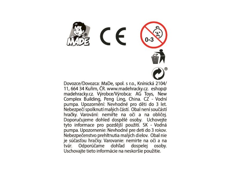 Vodní pumpa, 24 ks v display boxu, 38 cm