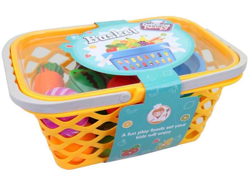 14987 - Kempingový košík s příslušenstvím,  25 x 17 x 12 cm