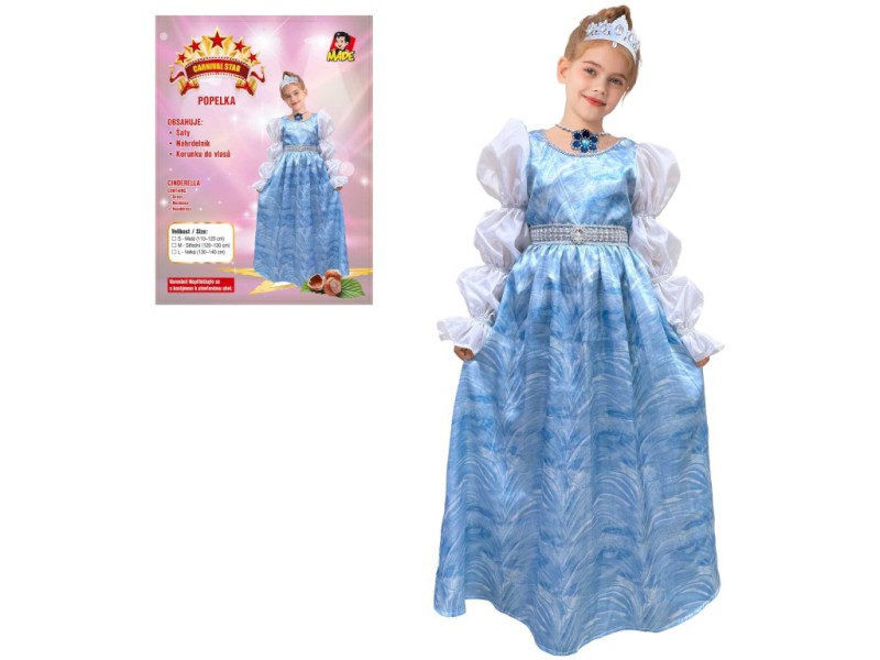 Šaty na karneval - Popelka, 130-140 cm