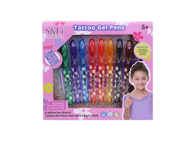 20788 - Tetovací pera 8 barev, 22 x 3 x 20 cm