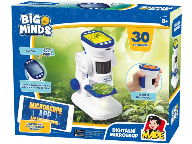 Mikroskop digitální s příslušenstvím, na baterie
