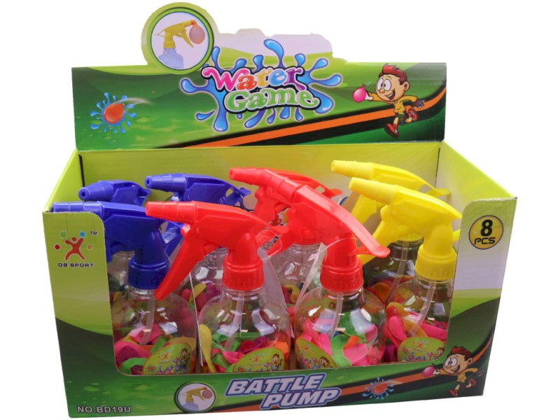 Vodní míčky, 8 ks v display boxu, 17 cm