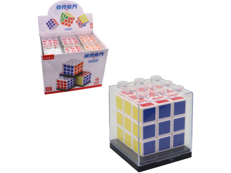 Kostka hlavolam, 12 ks v display boxu, 5,5 cm