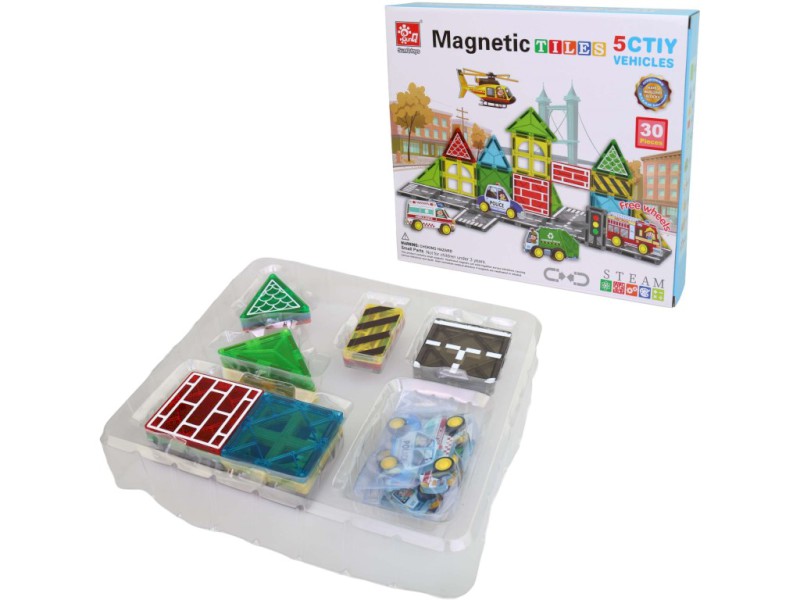 Magnetické stavebnice dráha, 30 dílů Magnetické stavebnice dráha, 30 dílů
