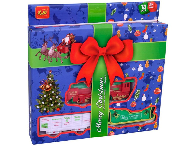 14116 - Vlaková souprava - vánoční, na baterie, se světlem a hudbou, průměr 68 cm