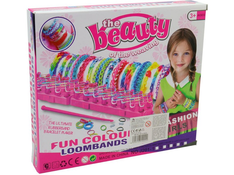 15022 - Gumičky se stavem ke zhotovení náramků, 17,5 x 5,5 x 3 cm