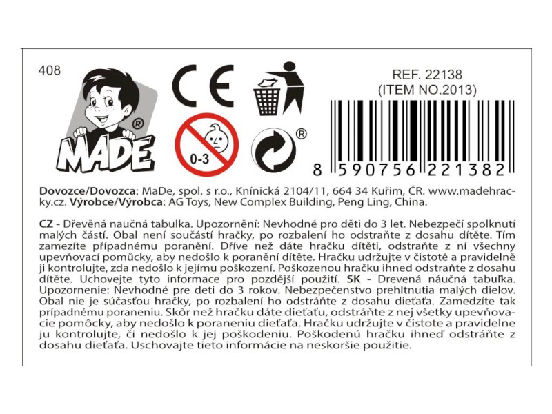 Naučné puzzle, čísla, zvířáta