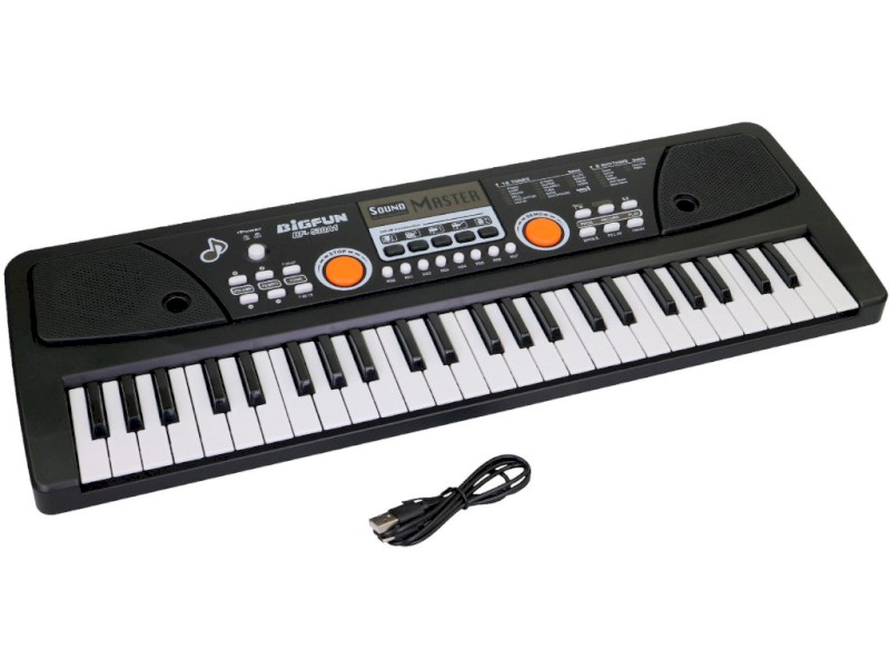 Piáno 49 kláves, mikrofón, 53 x 18 x 5,4 cm