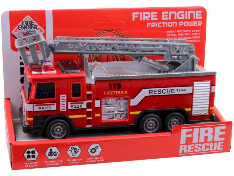 Hasičský vůz, 17 x 5,5 x 8 cm