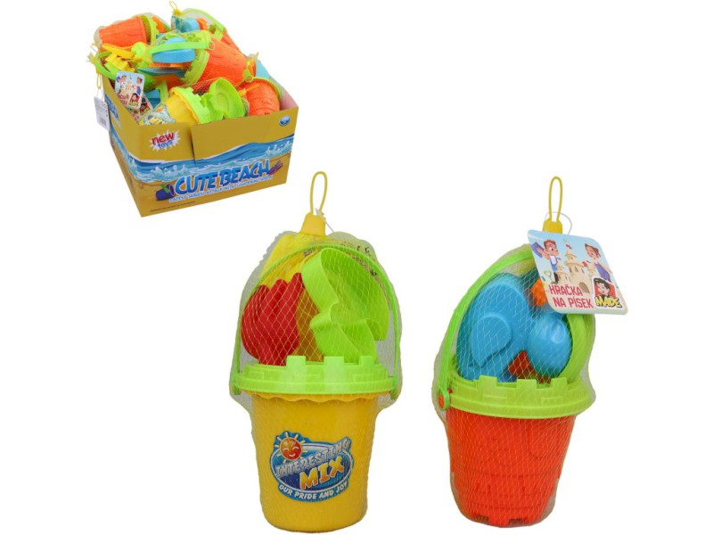 17554 - Souprava na písek, 6 ks, 13 x 11 x 20 cm, 16 ks display boxu