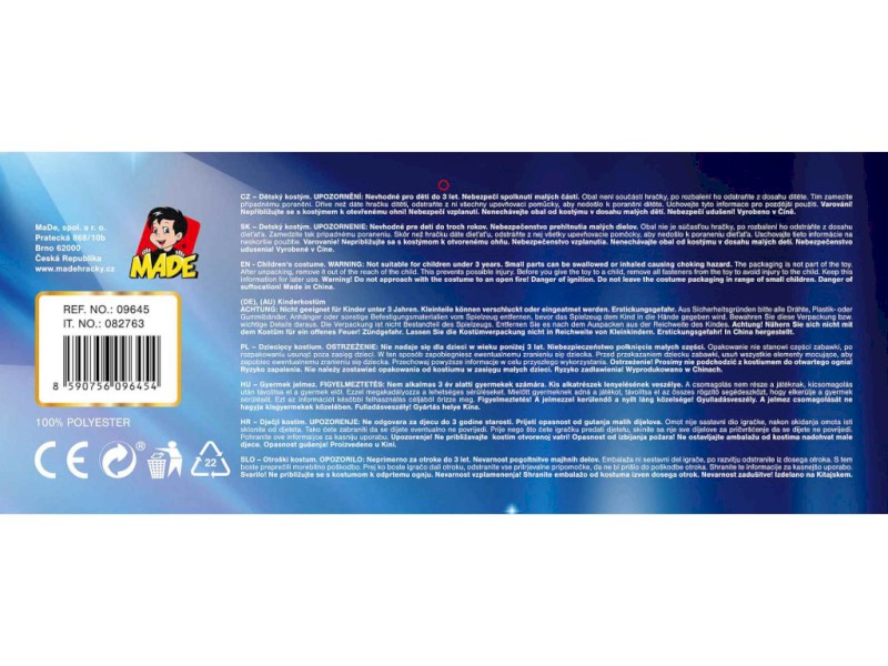 09645 - Šaty na karneval - upír, 80 - 92 cm