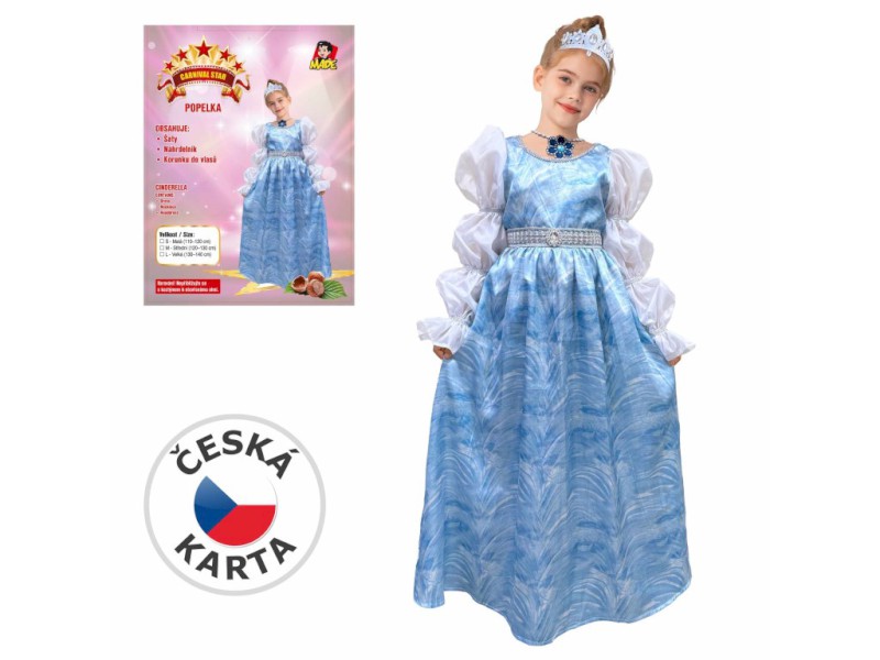 Šaty na karneval - Popelka, 130-140 cm