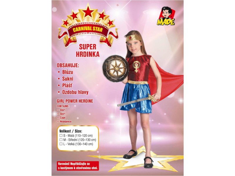 09342 - Šaty na karneval - hrdinka, 110 -120 cm