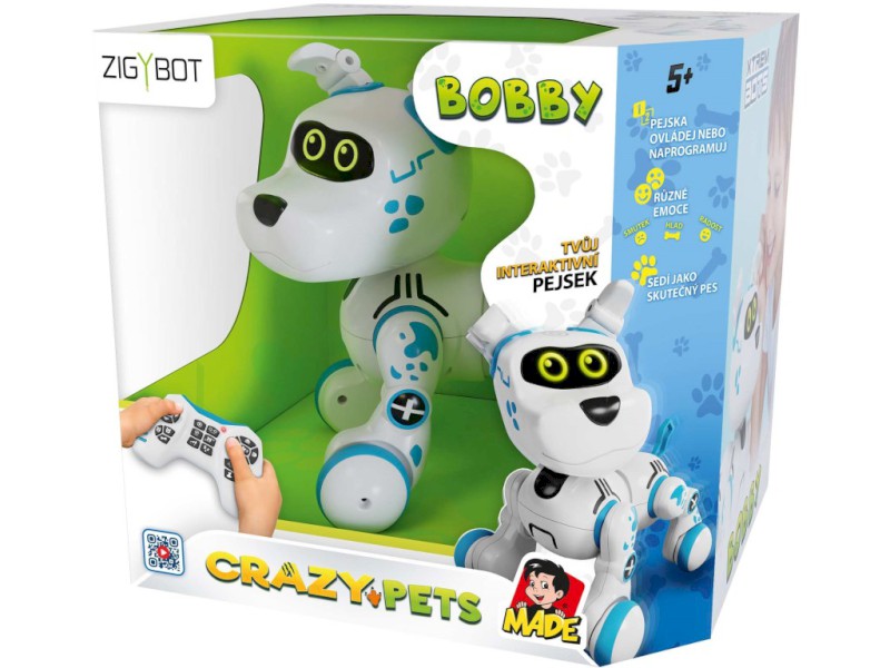 20773 - Robotický pes Zigybot Bobby, dotykové senzory, ovladač, 29 x 28 x 24 cm