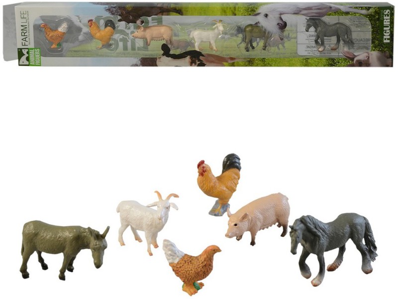 07314 - Zvířátka v boxu domácí,6ks 46x7cm