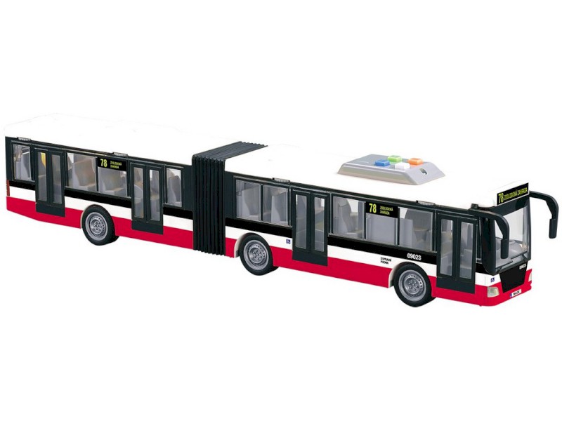 09023 - MaDe Autobus na setrvačník 44 cm, mluví česky, hlásí zastávky, CZ design