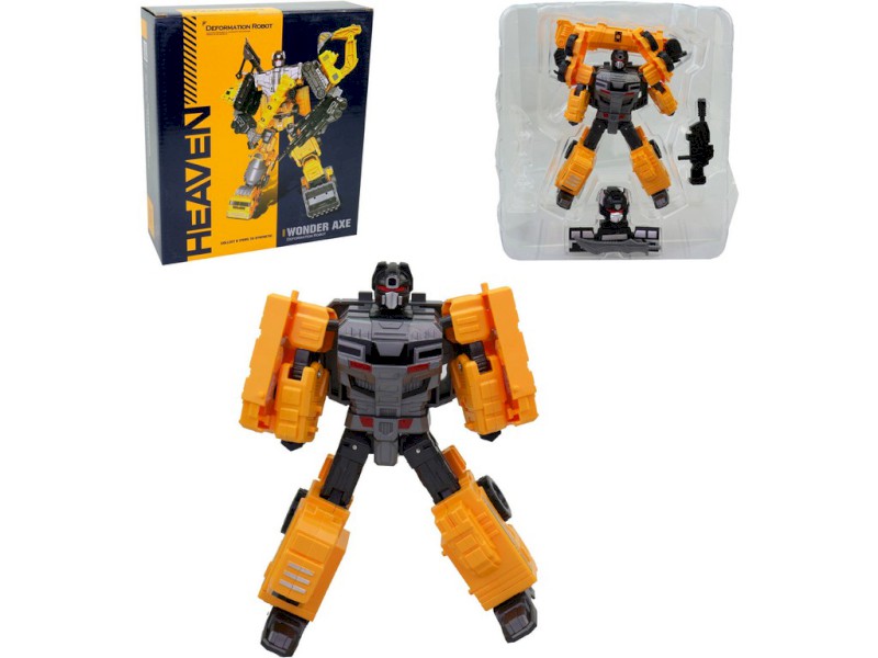 16338 - Robot, transformace, jeřáb, 13 x 6 x 18 cm