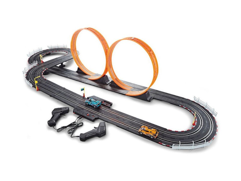 Autodráha s lopingem, 685 cm, 170 x 85 x 36 cm, USB napájení