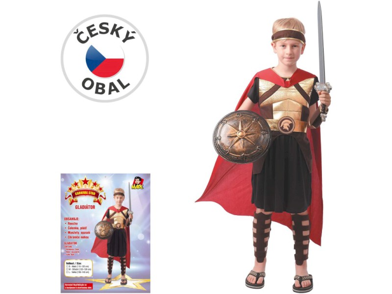 09532 - Šaty na karneval - gladiátor, 120 - 130 cm