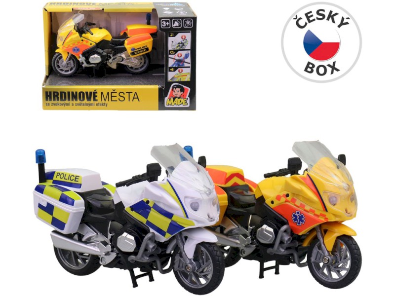 Dětská motorka ambulance a policie– světlo a zvuk Dětská motorka ambulance a policie– světlo a zvuk