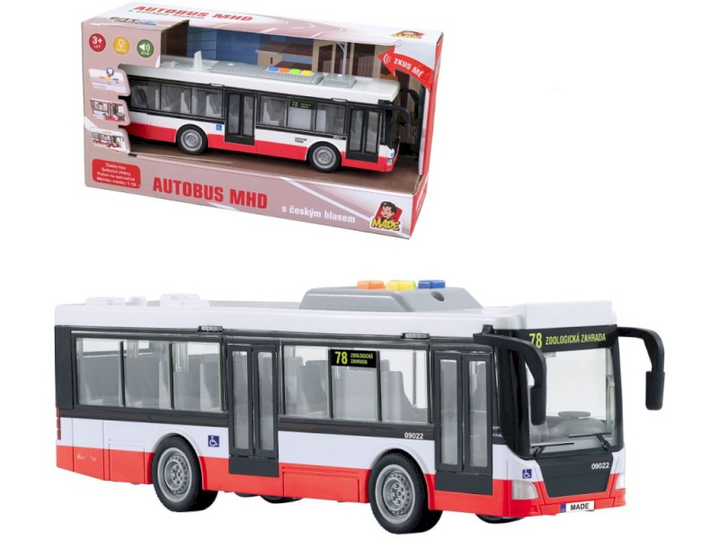 09022 - Autobus na setrvačník, mluví česky, hlásí zastávky, CZ design