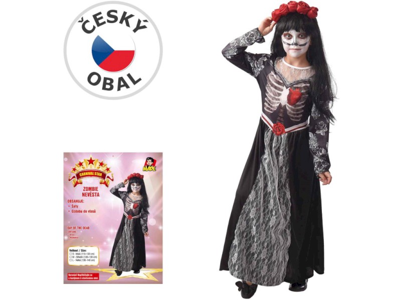 09338 - Šaty na karneval - smrt, 130 - 140 cm