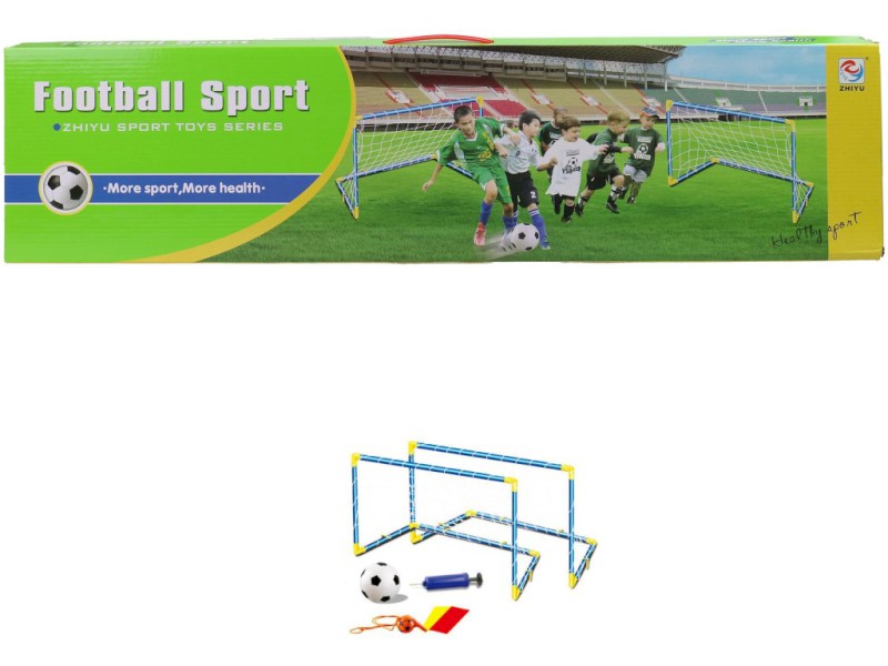 Fotbalový set, 2 branky s míčem a pumpičkou a příslušenstvím