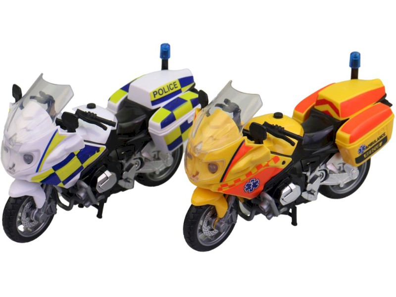 Dětská motorka ambulance a policie– světlo a zvuk Dětská motorka ambulance a policie– světlo a zvuk