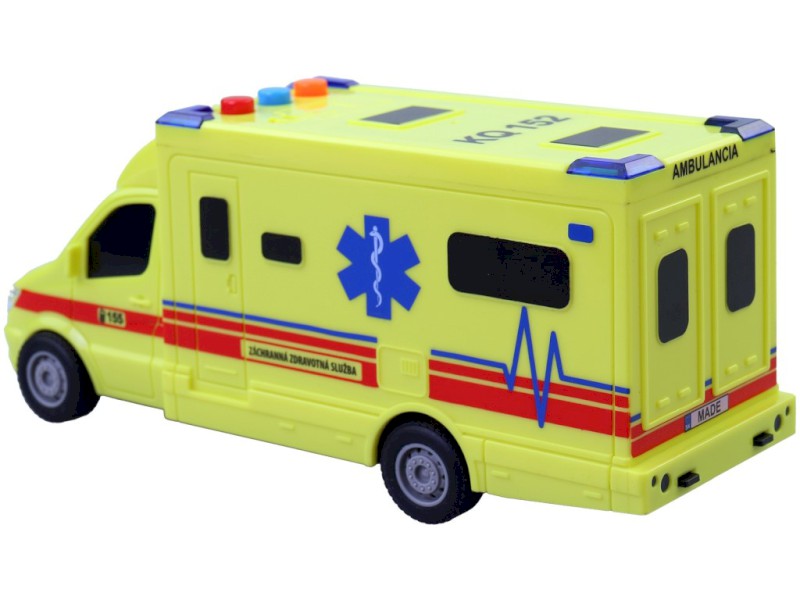 25548 - Sanitka SK na setrvačník, na baterie se světlem a zvukem, 8 x 19 x 6 cm